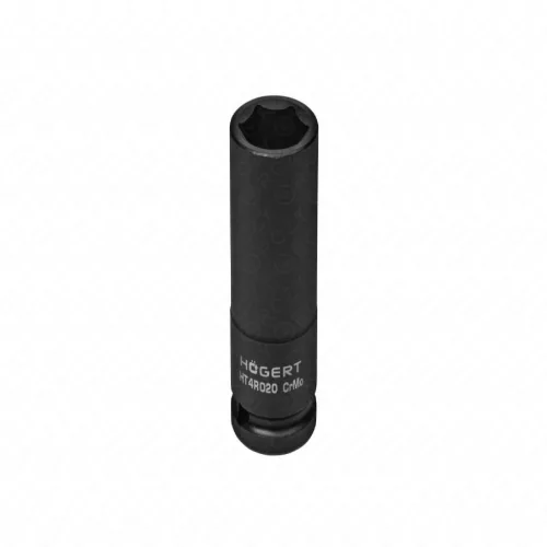 Dugókulcsfej ütvecsavarozóhoz, 1/2", hosszított, 20 mm, HÖGERT HT4R020