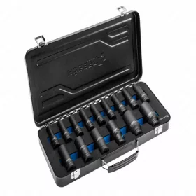   Hosszú pneumatikus dugókulcs készlet 1/2",15 részes , HÖGERT HT4R049