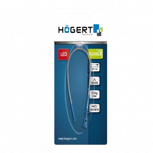 Felszedő, flexibilis, LED-es, max 1 kg, 610  mm, felszedő köröm, HÖGERT HT4R510
