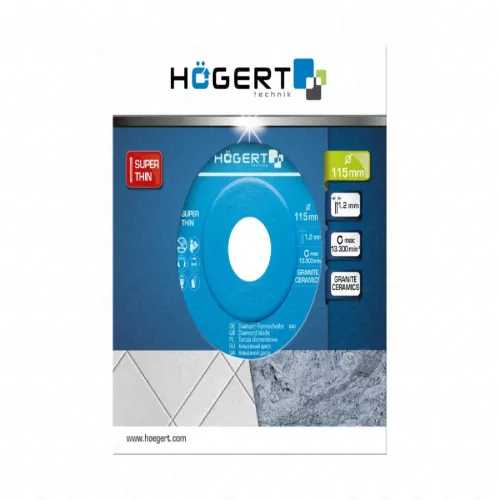 Gyémánt vágótárcsa 115  mm, csempe , HÖGERT HT6D721