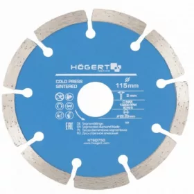   Gyémánt vágótárcsa 115 mm szegmentált , HÖGERT HT6D750