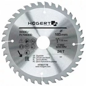   Körfűrészlap fához,  185x30  mm 24 fogas , HÖGERT HT6D778