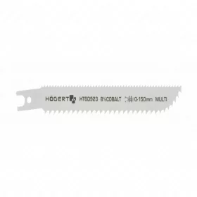   Orrfűrészlap 150  mm, 6 TPI , Bi-metál, fémhez, fához, műanyaghoz, Kobalt bevonat , HÖGERT HT6D923