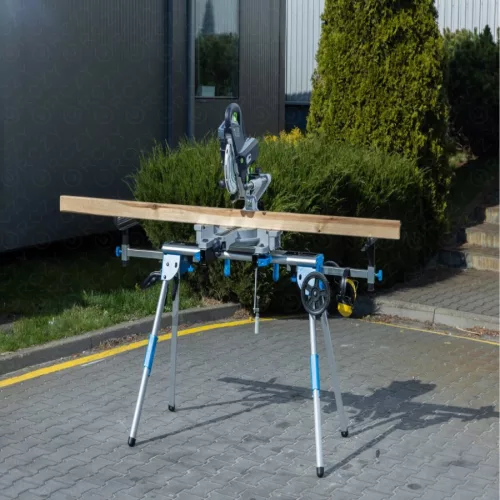 Gérvágó fűrész állvány, összecsukható, munkamagasság 61,5 – 82 cm, 100 Kg-ig, HÖGERT HT7G543