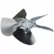 Ventilátor lapát univerzális fém 230mm 28° (nyomó)