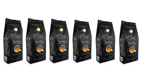 Italian Coffee Napoli Espresso Ristretto szemes kávé, 100% Robusta, 6x1 kg (KG_IC_NAPOLI)
