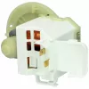 30W Szivattyú, ürítő, 3 körmös, hátul stekkeres (COPRECI EBS 164/19) BOSCH-SIEMENS mosogatógép