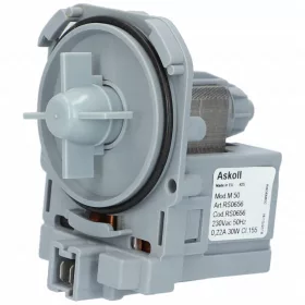  40W Szivattyú, ürítő, 3 körmös, elöl stekkeres (ASKOLL M50)  WHIRLPOOL, CANDY, BOSCH-SIEMENS