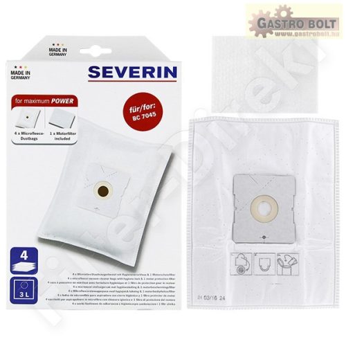 Severin Microvlies porszívó táska higiénikus lezárással és 1 motorvédő szűrő BC 7045 - 721800