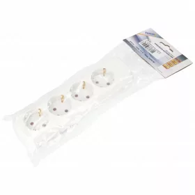   4-es hálózati elosztó, szerelhető, 16A, 3500W, fehér, HOME  NV 04