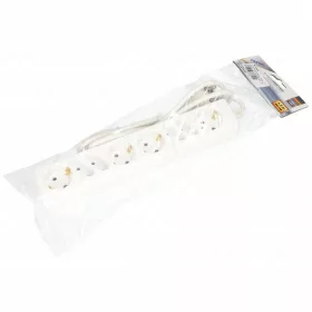   8-as hálózati elosztó, (4 EURO + 4 földelt), 1,5 m, gyerekvédelem, 3x1mm², IP20, 16A, 3680W, fehér, HOME  NV 18/WH