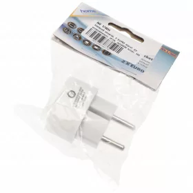   Hálózati elosztó, 2 EURO aljzat, gyerekvédelem, IP20, 2x500W fehér, HOME  NV 1/WH