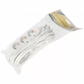   3-as hálózati földelt elosztó, 5 m, gyerekvédelem, 3x1,5mm², IP20, 16A, 3500W, fehér, HOME  NV 3-5/WH/1,5