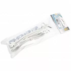   4-es EURO elosztó, 2x0,75 mm², 3 m kábellel (4x2,5 A, 250V, MAX 2300 W)  HOME NV 4E-3/WH
