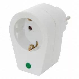   Túlfeszültség védett hálózati aljzat, 4,5kA, 16A, IP20, 3500W-ig, HOME NVT 1/WH