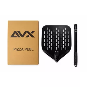   AVX PL12 Perforált Pizzalapát – 30 cm széles, eloxált alumínium – 70 cm teljes hossz (PL12)