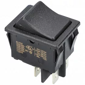   16A/250V AC 31x25 mm Billenőkapcsoló, motorhoz, fekete, szögletes, ETA 2404, 3404 porszívó