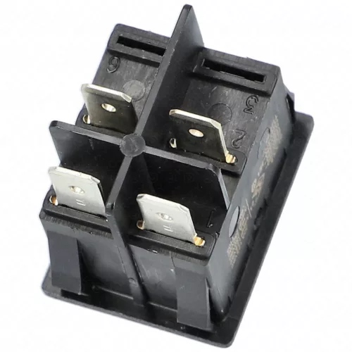 16A/250V AC 31x25 mm Billenőkapcsoló, motorhoz, fekete, szögletes, ETA 2404, 3404 porszívó