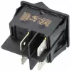 16A/250V AC 31x25 mm Billenőkapcsoló, motorhoz, fekete, szögletes, ETA 2404, 3404 porszívó