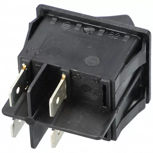 16A/250V AC 31x25 mm Billenőkapcsoló, motorhoz, fekete, szögletes, ETA 2404, 3404 porszívó