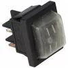 16A/250V, 36x29 mm Billenőkapcsoló, fekete, védőburokkal, szögletes (univerzális) takarítógép