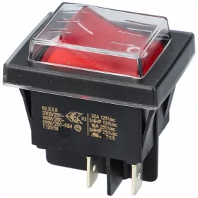   SCI R13-244 Vízmentes billenőkapcsoló 16A/250V AC, 37x30 mm, piros
