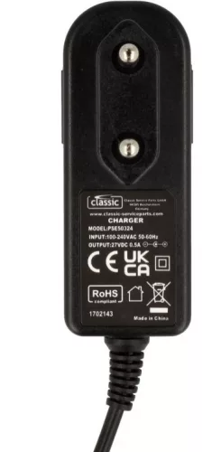 Tápegység Különböző Akkus Porszívókhoz - 27V / 0.5A - 5.5x2.1mm csatlakozóval (JOD-S-270050GS kompatibilis)