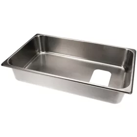 Rozsdamentes Panírozó Tálca AyrKing Készülékekhez – 100 mm mély – Alsó kivágással (B118 / B110 kompatibilis)