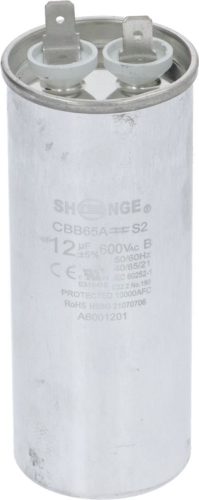 CAPACITOR 12 ľF 600VAC S2 UL