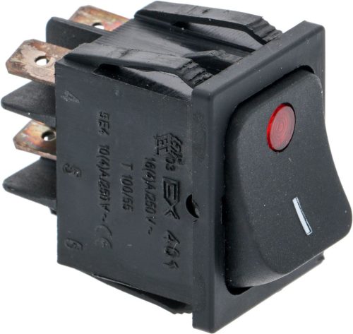 BIPOLAR SWITCH BLACK 16A 250V