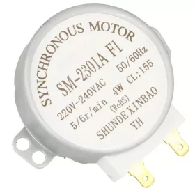 Tányérforgató Motor Mikrohullámú Sütőhöz – Shunde Xinbao SM-2301A F1 – 230V / 4W – Univerzális (SM-2301A F1 kompatibilis)