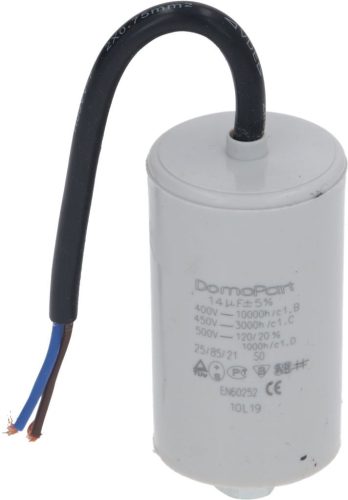 CAPACITOR W/BIPOLAR 14MF + 15CM