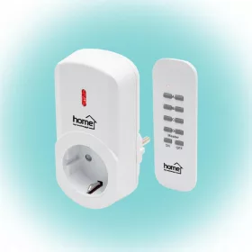   Távirányítható hálózati aljzat szett, 1db aljzat (bővíthető), távírányító,  40m, HOME TH 1011