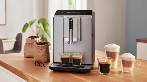 Bosch Serie 2 VeroCafe Teljesen automata kávéfőző, Selyemezüst (TIE20301)