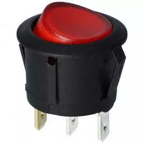  10A/250V AC, 23/21 mm BillenőKapcsoló, piros, kerek (utángyártott) UFESA kávéfőző