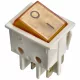 16A/250V 32x26 / 27x22 mm Billenőkapcsoló, sárga, számos, széles