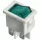 6A/250V AC 21x15 / 19x13 mm Billenőkapcsoló, zöld, kicsi (univerzális) olajradiátor