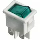 6A/250V AC 21x15 / 19x13 mm Billenőkapcsoló, zöld, kicsi (univerzális) olajradiátor