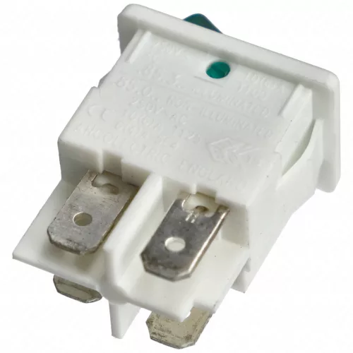 6A/250V AC 21x15 / 19x13 mm Billenőkapcsoló, zöld, kicsi (univerzális) olajradiátor
