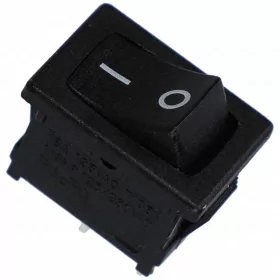   10A/250V AC 21x15 / 19x13 mm Billenőkapcsoló, fekete, számos, kicsi