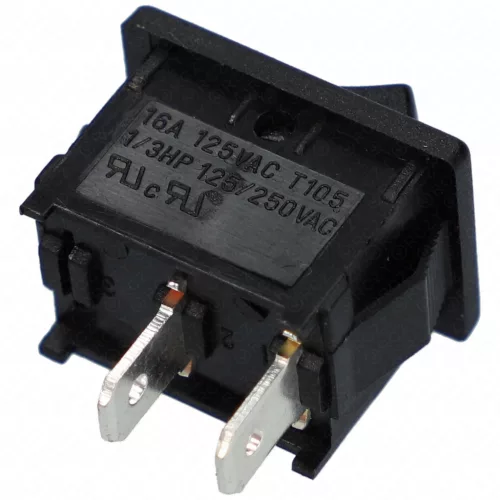 10A/250V AC 21x15 / 19x13 mm Billenőkapcsoló, fekete, számos, kicsi