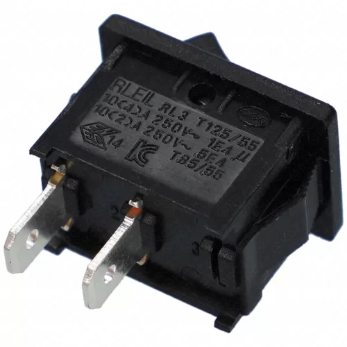10A/250V AC 21x15 / 19x13 mm Billenőkapcsoló, fekete, számos, kicsi