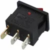 15A/12V DC, 21x15 / 19x13 mm Billenőkapcsoló, piros, számos, kicsi, szögletes,