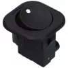 6A/250V AC, 24x24 / 20x20 mm Billenőkapcsoló, fekete, szögletes, sorkapcsos csatlakozás