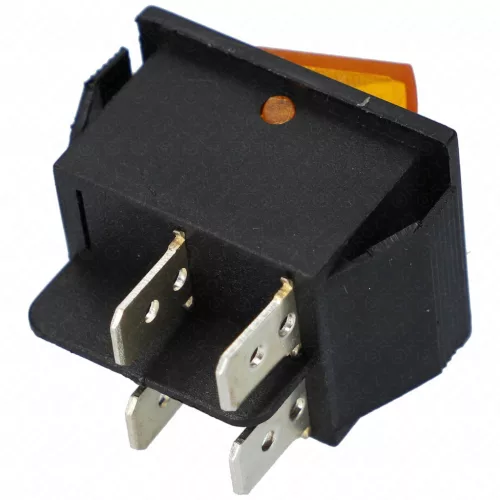 16A/250V AC, 31x25 / 29x21 mm Billenőkapcsoló, sárga, számos, nagy, szögletes