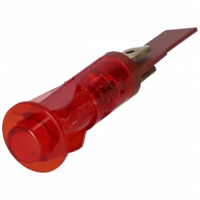 Glimlámpa piros kerek csúcsos 1W