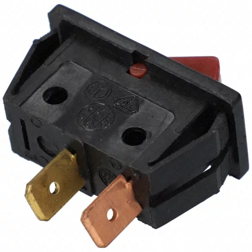 3A/250V Billenőkapcsoló, bordó, keskeny, szögletes