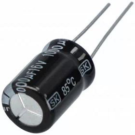   1000 uF 16V Kondenzátor, furatszerelt (univerzális)  mini híradástechnika