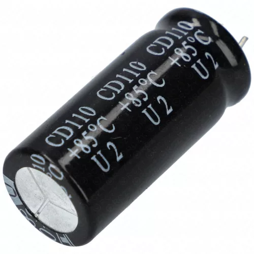 TL Elektrolit Kondenzátor - 68µF 400V, 18x25mm - Furatszerelt, CD110 sorozat (CD110-400V-68UF)