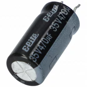   470 uF 35V Kondenzátor, furatszerelt (univerzális)  mini híradástechnika